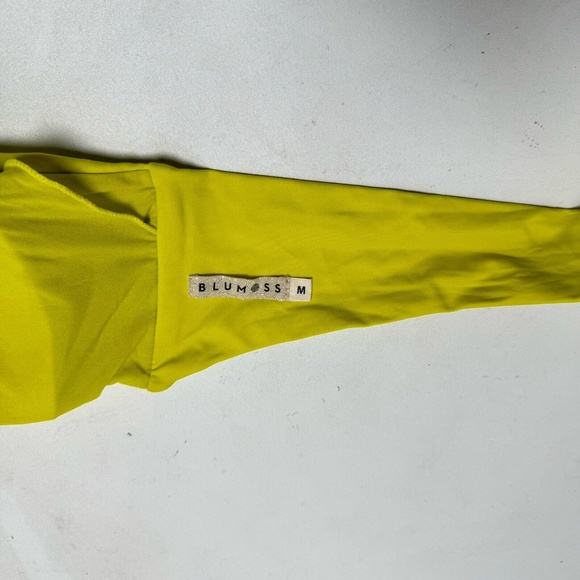 NEW BLUMOSS CARENA HALTER HIPSTER TOP - LIME YELLOW - Picture 10 of 11